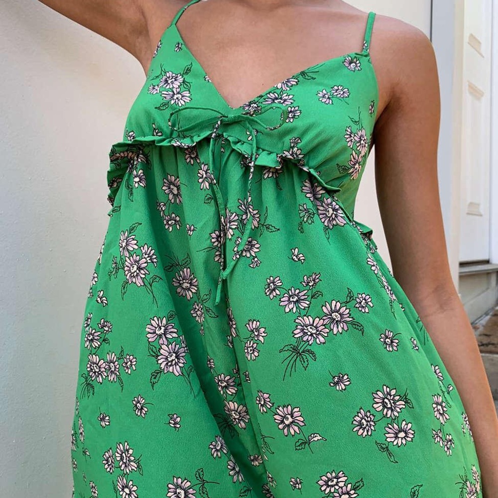 Urban Outfitters Mara Printed Ruffle Romper